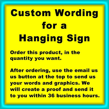 7299 custom safety hanging sign design